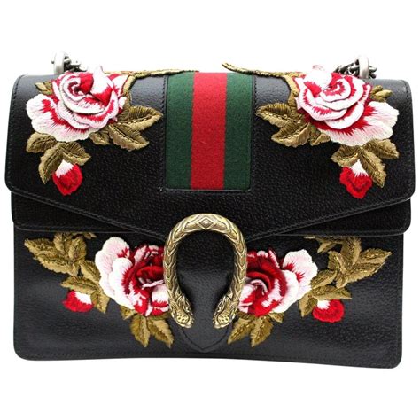 gucci embroidered backpack roses|gucci dresses for women.